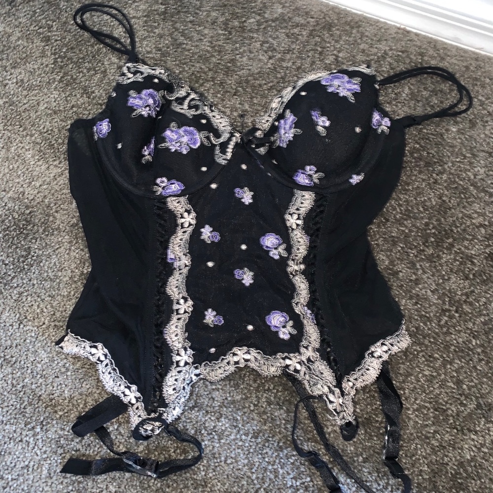 Embroidered corset